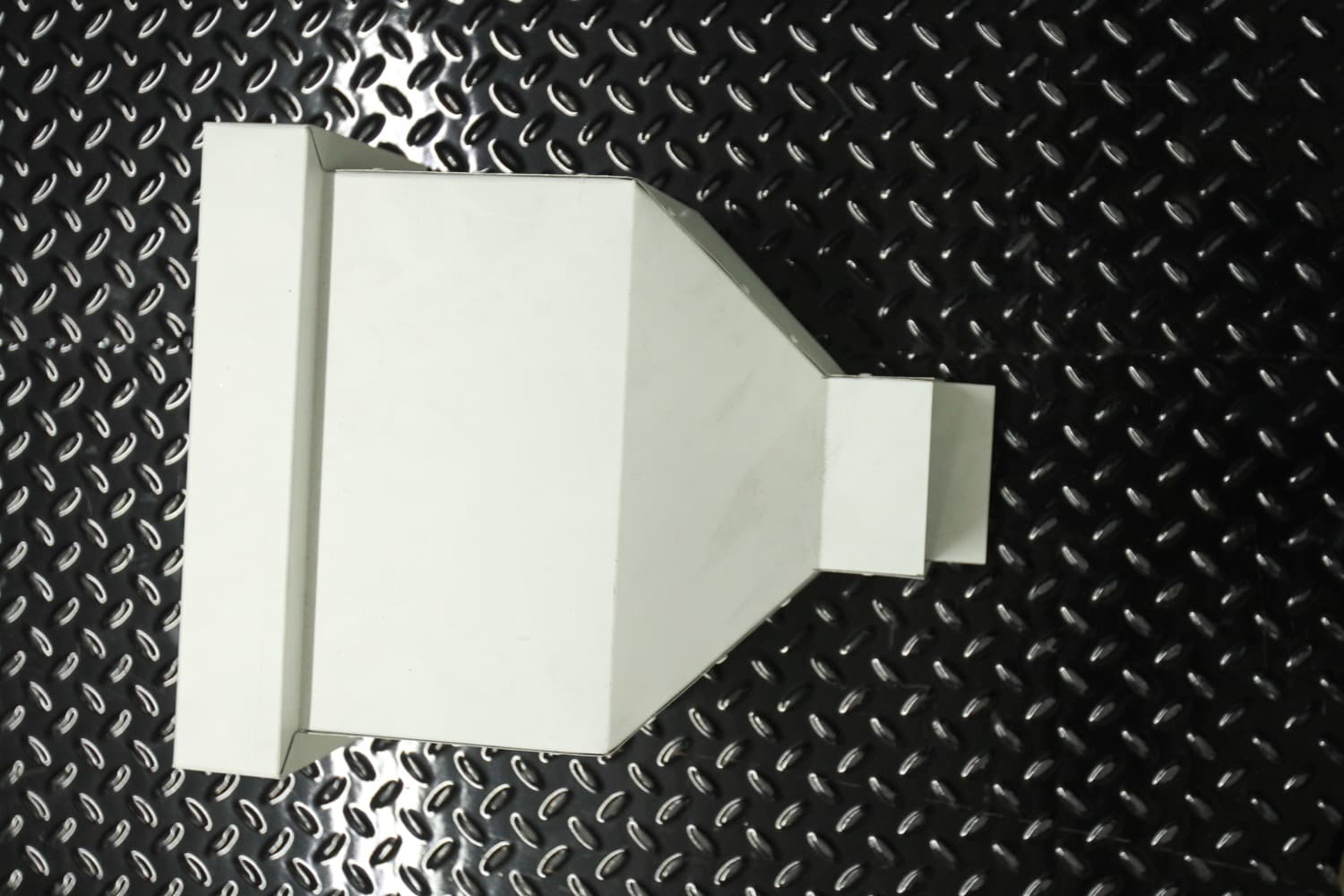 TPO-clad welded scupper fabricated in-shop with a membrane-ready flange